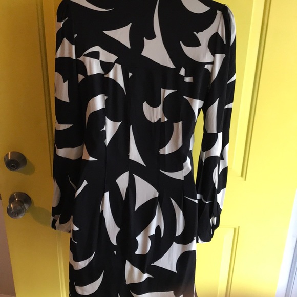 Diane von Furstenberg black and white dress size 2 - Picture 7 of 8